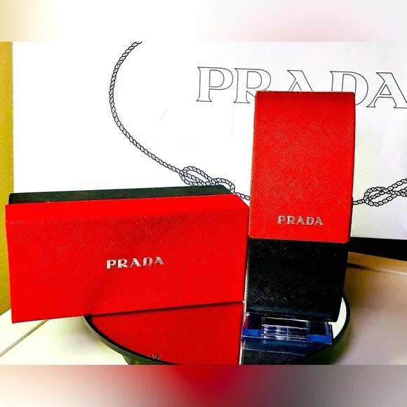 PRADA BLACK GEOMETRIC SUNGLASSES-Authentic LIKE NEW - Picture 15 of 15